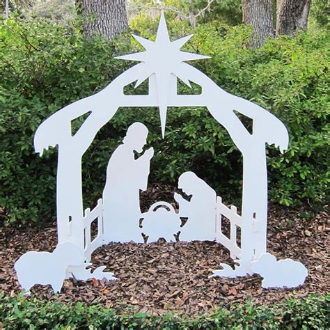 small outdoor nativity